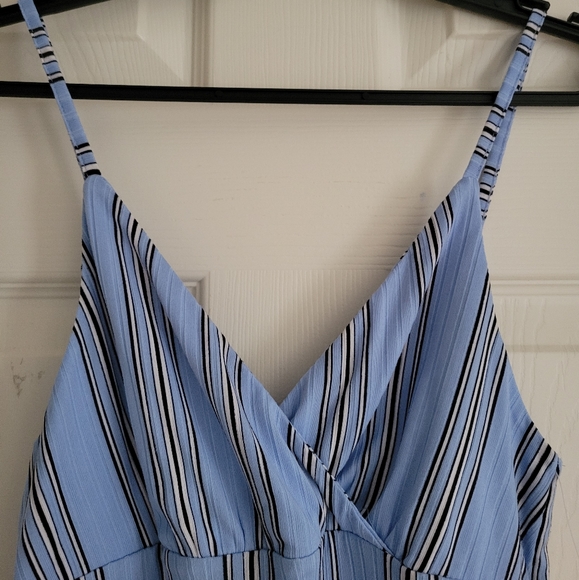 Blue / Black Silk Jumpsuit - Picture 4 of 5